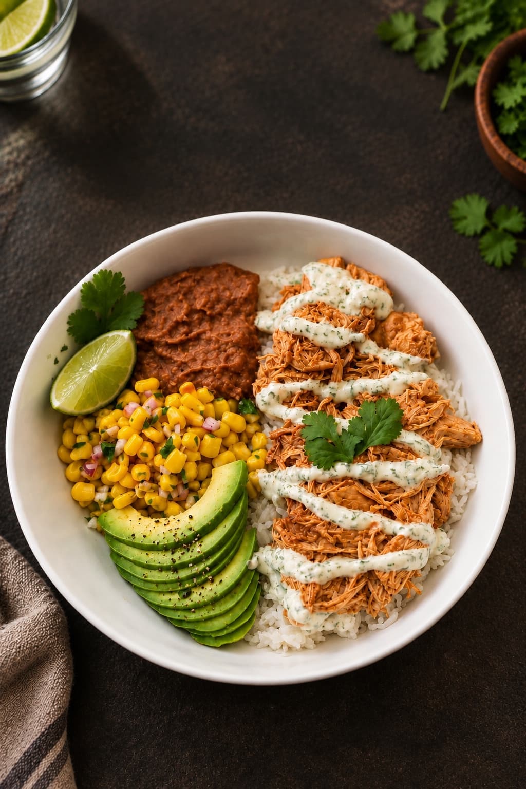 Slow Cooker Chicken Burrito Bowls